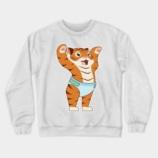 Baby Tiger with Underpants Crewneck Sweatshirt